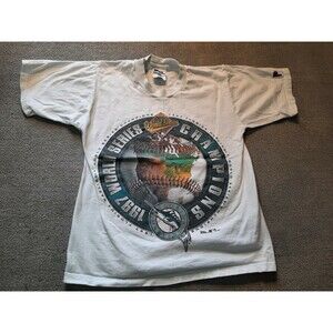 VINTAGE Florida Marlins Shirt youth size 14 / 16 White Pro Player 1997 champions